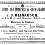 Werbung von J. C. Klinkosch (1891)