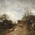 Gemälde von Emil Jakob Schindler - Aus Haslau an der Donau 1879