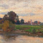 Hugo Darnaut - Abendlandschaft Etzenhausen bei Dachau